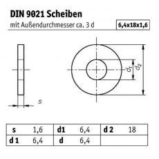 Unterlegscheiben - groß -- M 6,0